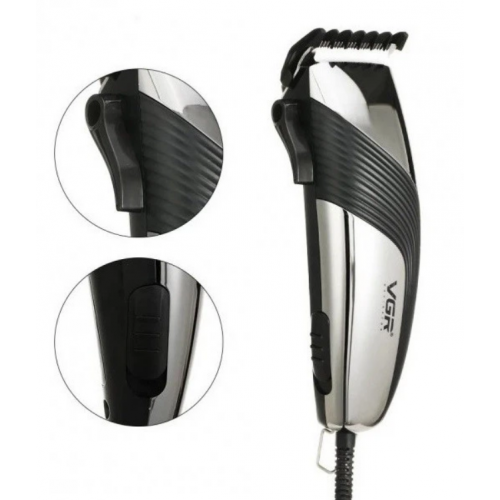 Машинка для стрижки волос VGR V121 от сети / Проводной триммер для стрижки