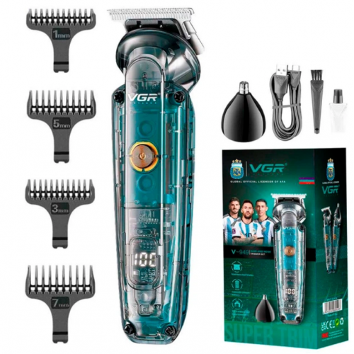 Беспроводной триммер для волос с 5 насадками и USB, VGR V949 / Мужской триммер