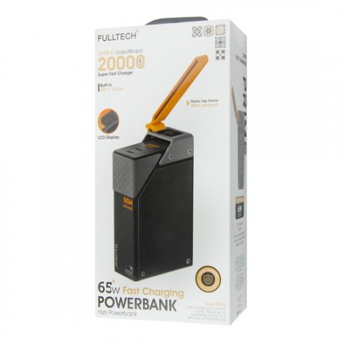 Внешний аккумулятор Power bank FULLTECH FP43 20000mAh PD65W батарея быстрая зарядка Чёрный