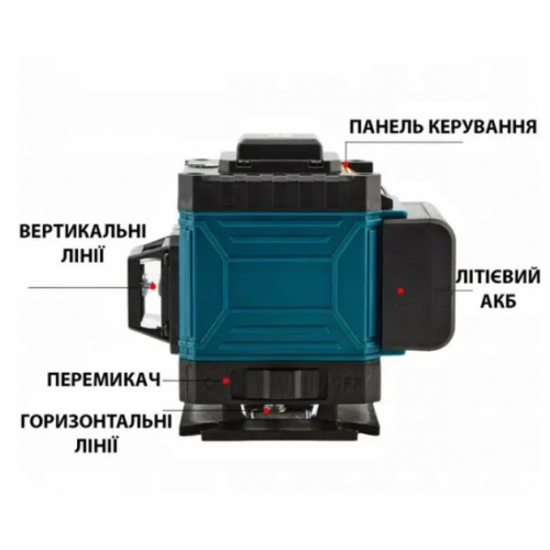 Лазерный уровень нивелир 4D-20 16-линейный с самовыравниванием и зеленым лучом в кейсе -LN-4D