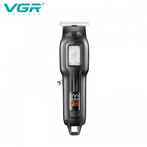 Машинка для стрижки волос VGR V-918, триммер, 4 насадки, LED дисплей