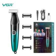 Бритва-триммер для стрижки бороды и усов VGR V-339, 4 насадки, водонепроницаемая