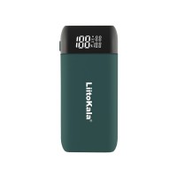 Повербанк-корпус/зарядка Liitokala Lii-MP2, 2x18650-21700, USB-C QC+PD, LCD, Box (Power Bank Case) Зелёный