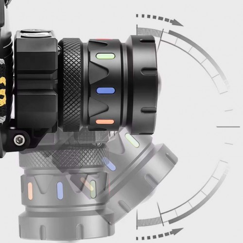 Фонарь налобный night vision fluorescence BL-T701D-TG, Motion Sensor, 3x18650, Power Bank, ЗУ Type-C, zoom