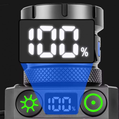 Фонарь налобный night vision fluorescence BL-T701D-TG, Motion Sensor, 3x18650, Power Bank, ЗУ Type-C, zoom