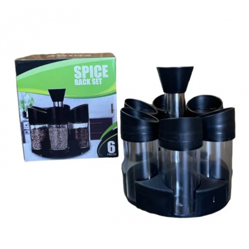 Подставка для вращающихся специй органайзер 6 баночек