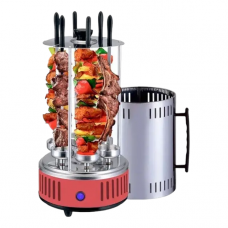 Электрошашлычница шашлычница Domotec BBQ на 6 шампуров 1000W Красная