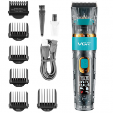 Аккумуляторная машинка для стрижки волос + 6 насадок, с USB, VGR V-695 / Беспроводной триммер для стрижки