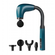 Массажер Аккумуляторный U-образный для тела мышечный ручной 4 насадки Maxtop MP-930