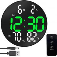 Электронные часы настенные 26см от USB, DS-3813L / Цифровые часы на стену