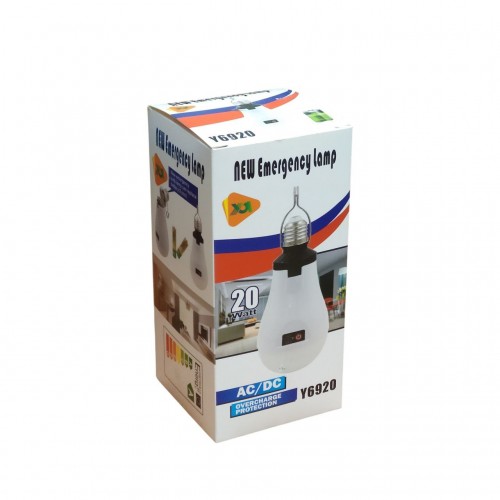 Светодиодная лампочка с аккумулятором автономная аварийная лампа 20W E27 3 режима свечения Y6920 с Type C