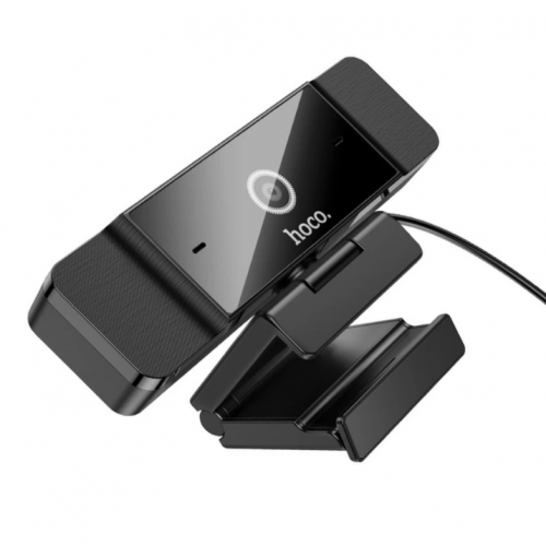 Веб-камера для компьютера HOCO D100 1.5м, USB, 1080P Черный