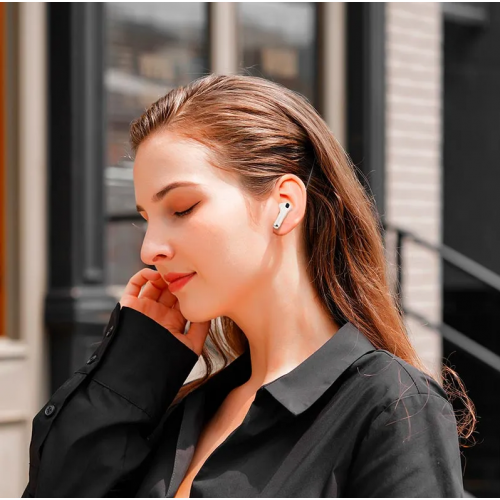 Беспроводные наушники вкладыши Bluetooth HOCO EW78 с зарядным кейсом Белые