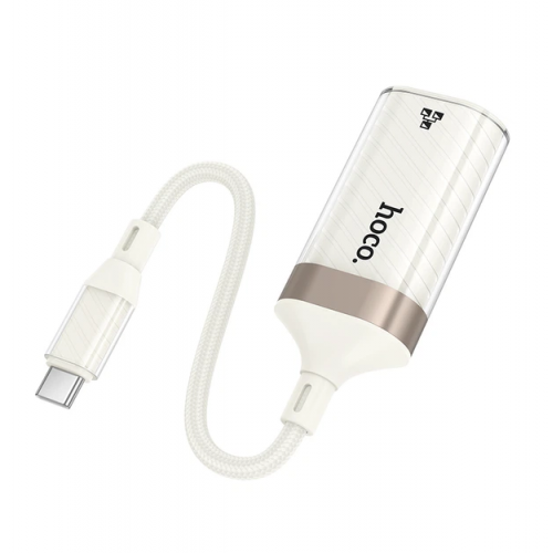 Адаптер переходник HOCO UA41B Crystal, Type-C to Ethernet RJ45 (100 Mbps)