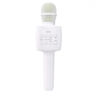 Мікрофон з караоке, Bluetooth, AUX, 1200 мАг, HOCO BK5 Cantando, Білий