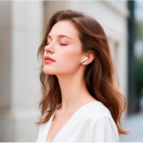 Беспроводные TWS наушники вкладыши HOCO EW89 Kissa с сенсорным экраном на кейсе Белые