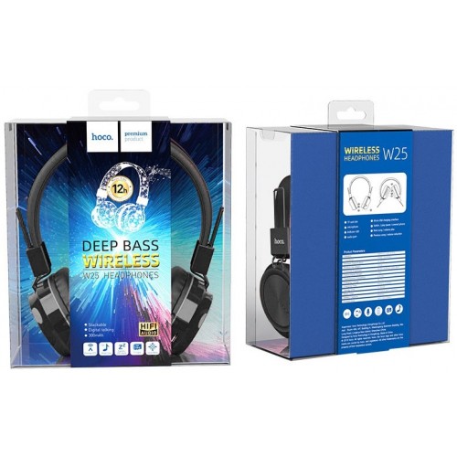Накладные Bluetooth наушники HOCO W25 Promise, 300 mAh, MicroSD/AUX Черные