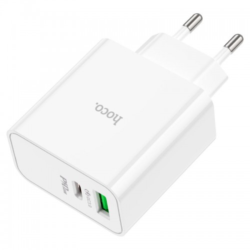 Сетевое зарядное устройство адаптер HOCO C113A Awesome 1USB/1Type-C, 65W, поддержка быстрой зарядки PD/QC/FCP/AFC