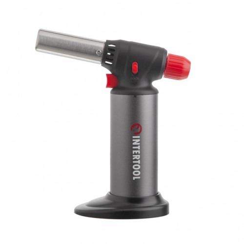 Горелка газовая заправочная, пьезорозжиг, 1100 °C, INTERTOOL GB-0009
