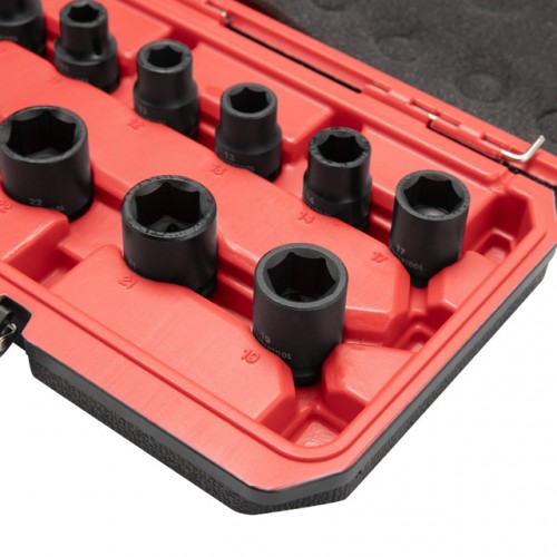 Набор ударных головок 1/2", 10 ед., 10-24 мм, Cr-Mo, STORM INTERTOOL ET-8503