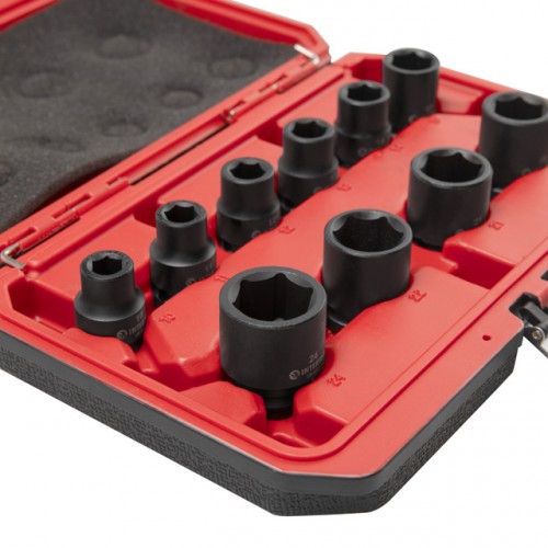 Набор ударных головок 1/2", 10 ед., 10-24 мм, Cr-Mo, STORM INTERTOOL ET-8503