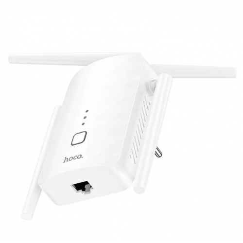 Портативный модем Репитер HOCO HI35 усилитель Wi-Fi сигнала на 4 антенны WiFi4, 300Mbps, 2.4 ГГц