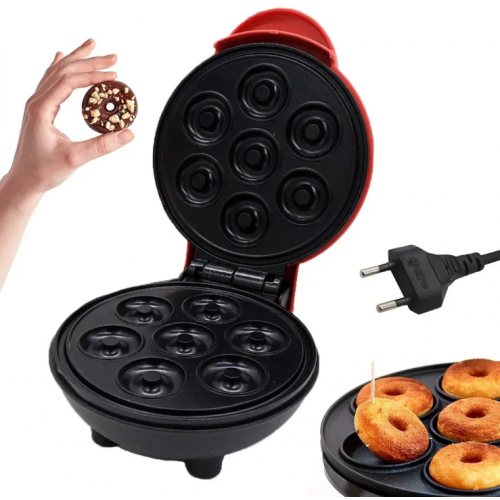 Апарат для приготування пончиків 7шт, 1000Вт / Машинка для випікання пончиків / Донат мейкер