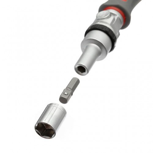 Отвертка реверсивная с карданом и комплектом насадок 21 ед. INTERTOOL VT-3360