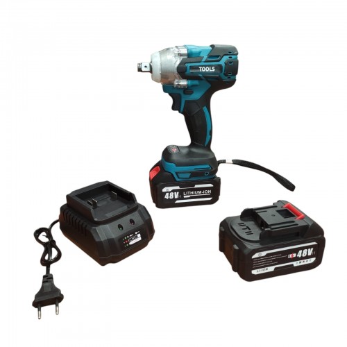 Гайковерт акумуляторний безщітковий 2 АКБ (48V, 4AH) + набір інструментів у кейсі