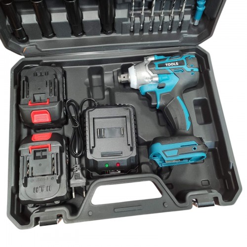 Гайковерт акумуляторний безщітковий 2 АКБ (48V, 4AH) + набір інструментів у кейсі