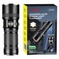 Фонарь COBA CB-B53-TG, АКБ 38650, Рower bank, индикация заряда, ЗУ Type-C, zoom