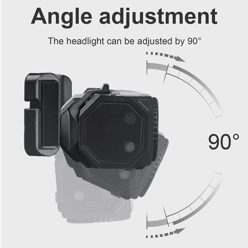 Фонарь налобный аккумуляторный T131-XPE+3SMD (Red+Green+Blue+UV), ЗУ Type C, с датчиком движения фонарик