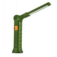 Аккумуляторная складная лампа WORKLIGHT G-52 LED COB поворот на 180° Зелёный