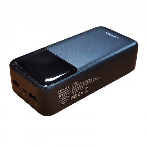 Внешний аккумулятор Power bank LENYES PX342D 30000 mAh, PD22,5W + быстрая зарядка батарея зарядка Черный