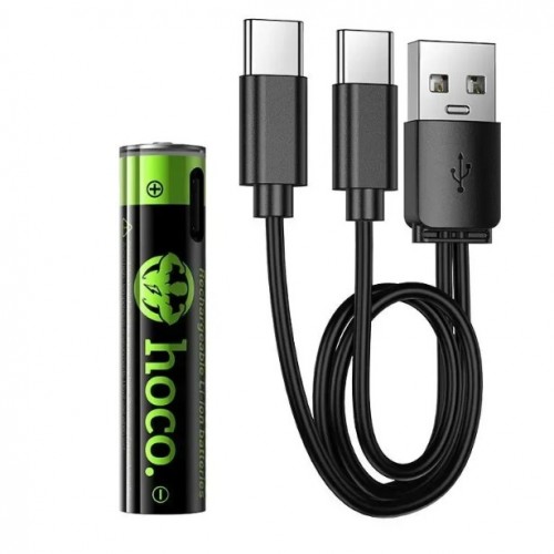 Аккумуляторы мини пальчик AAA 1200mAh 2шт с разъемом Type-C HOCO JA4