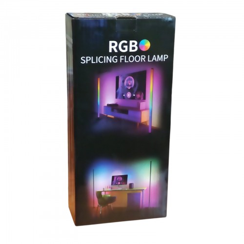 Угловой складной LED торшер от USB высотой 1,2м RGB подсветка, лампа ночник c Bluetooth управлением со смартфона 2 шт