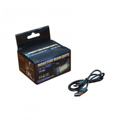 Аккумуляторный налобный фонарь с датчиком движения YY-19C (есть красный свет)