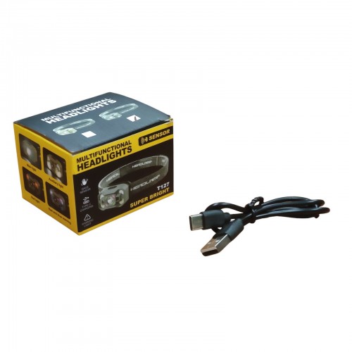 Аккумуляторный налобный фонарь с датчиком движения T157 (есть красный свет)