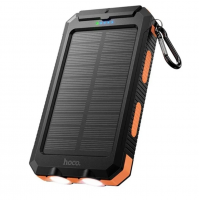 Внешний аккумулятор Power Bank HOCO J164 Platinum Solar 8000mAh 10W, с солнечной панелью и LED фонариком