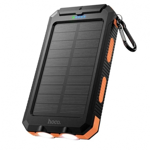 Внешний аккумулятор Power Bank HOCO J164 Platinum Solar 8000mAh 10W, с солнечной панелью и LED фонариком