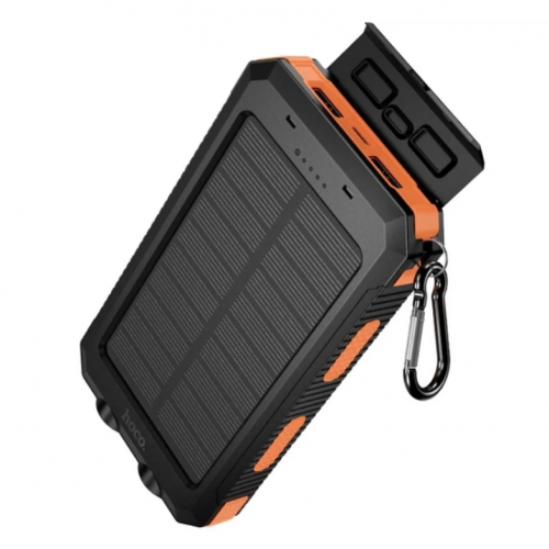 Внешний аккумулятор Power Bank HOCO J164 Platinum Solar 8000mAh 10W, с солнечной панелью и LED фонариком
