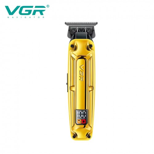 Аккумуляторная машинка для стрижки VGR V-904 GOLD, 4 насадки, 2000 mAh, LED display дисплей