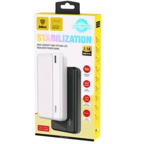Портативная батарея Power Bank INKAX PB-02A 20000 mAh 2xUSB/1xType-C/1xMicro USB Черный