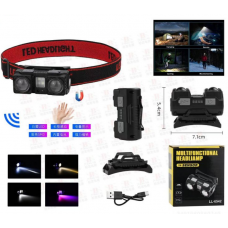 Аккумуляторный налобный фонарь с датчиком движения LL-6542