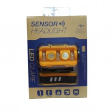 Аккумуляторный налобный фонарь с датчиком движения AR-6114A Желтый