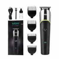 Аккумуляторная машинка для стрижки волос с 4 насадками VGR V-191