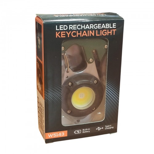 Фонарь  W5143-COB (white+yellow+red), multitool, Li-Ion аккум., магнит, карабин, отвертка, ЗУ Type-C Зелёный