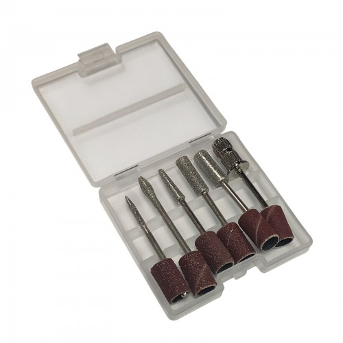 Машинка для маникюра и педикюра фрезер ручка 5 насадок 220V Белый