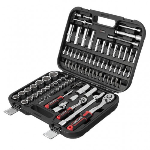Набор инструментов, 1/2" + 1/4", Cr-V, 94 ед., головки: 4-32 мм, кейс STORM INTERTOOL ET-8094