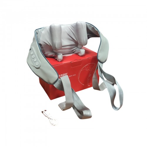 Массажер аккумуляторный для шеи спины и тела электрический с подогревом для воротниковой зоны Neck FZ-666